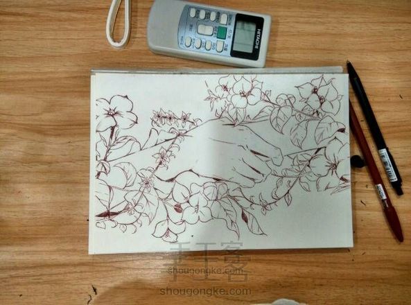 执子之手 水彩湿画教程