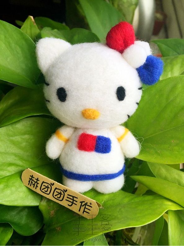 羊毛毡kt猫kitty制作教程基础教程