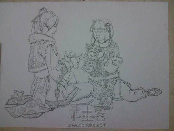 睡毛睡，起来画。