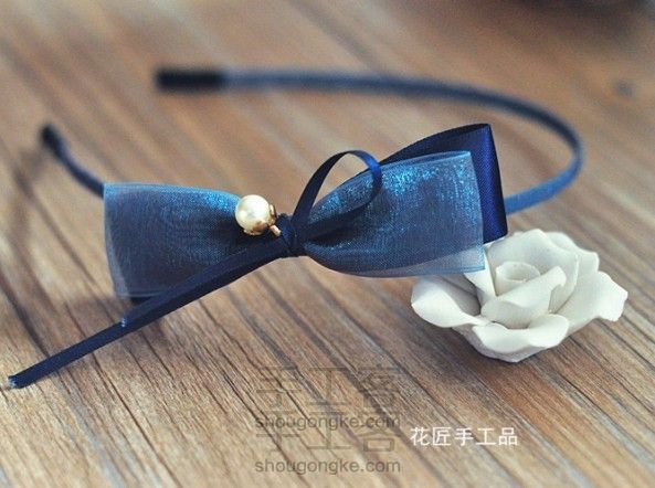 【舒茼花饰】花非花系列之蝴蝶珍珠发箍