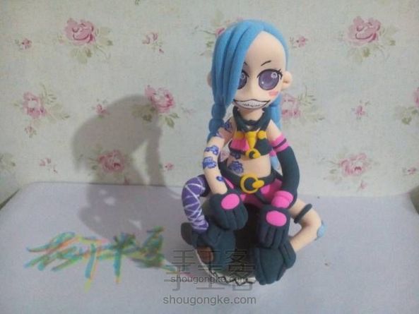 粘土手作之英雄联盟lol金克斯Jinx(转载+制作过程)