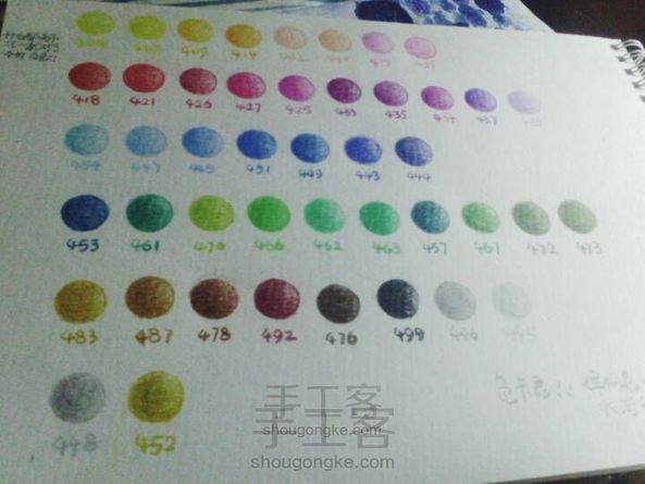 简单明了(偷懒)的彩铅色卡制作。