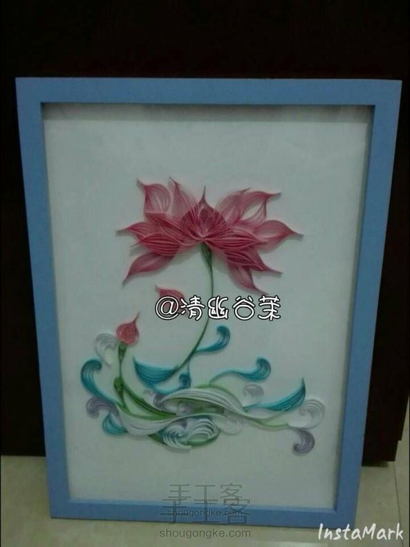 【茉茉】莲花~衍纸画