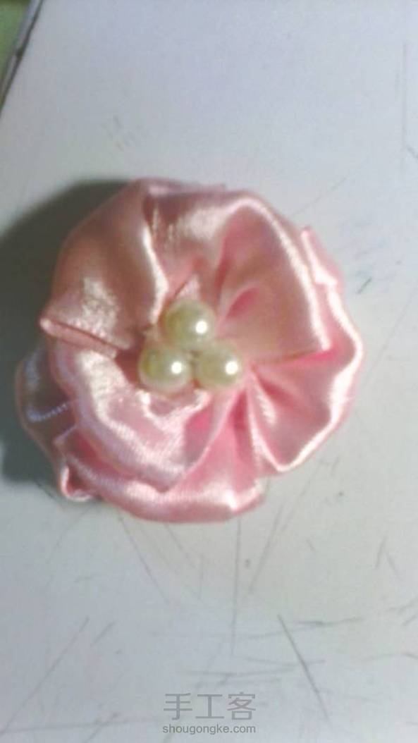 粉嫩嫩的丝带花