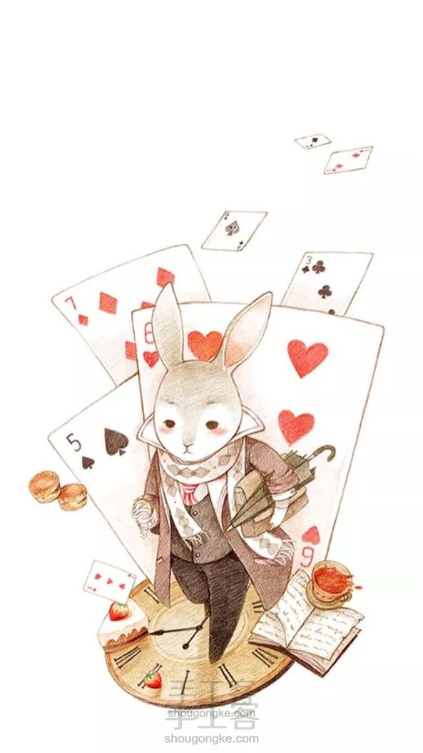 兔兔先生萌萌哒(彩铅教程【转载】)