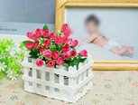 【转载】冰棍棒DIY栅栏式小花篮
