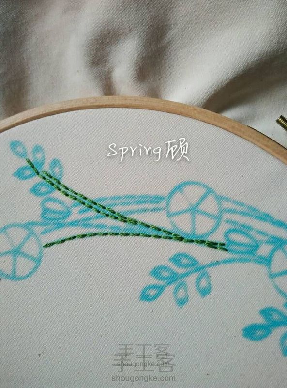 福利!基础针法直播1—回针绣