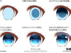 为大家收集了一套日系眼睛画法，喜欢指绘的可以看一下，喜欢的就收藏起来吧【图源微博sai大师，侵权删】
