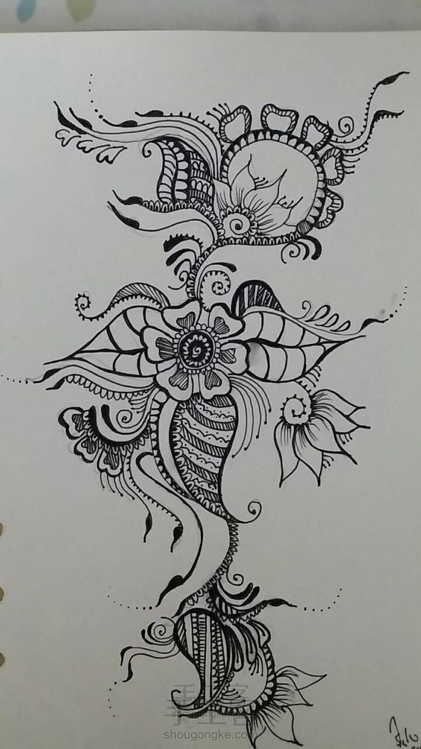 从简单的临摹开始学禪绕画吧!