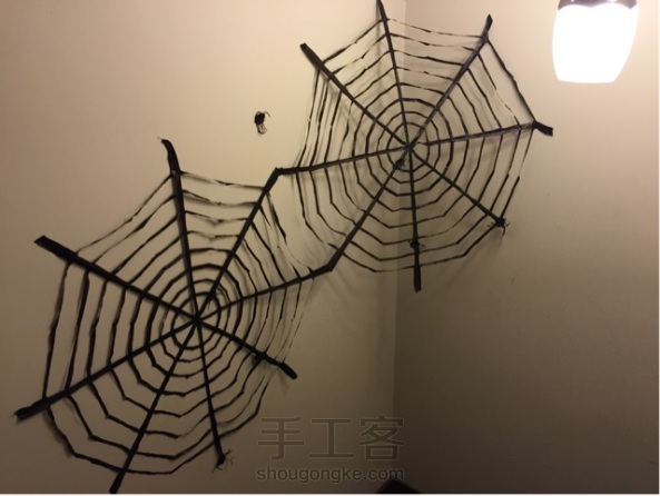 万圣节自制装饰之：蜘蛛网