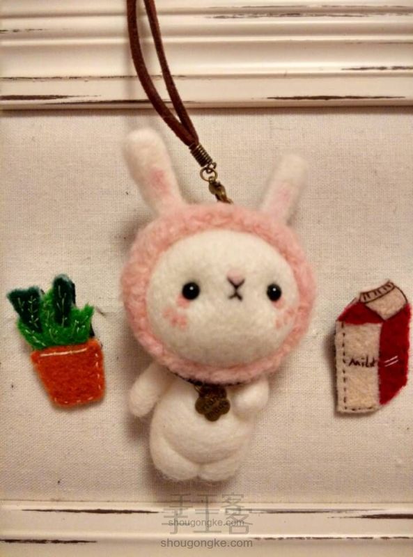 粉色卷毛兔兔教程