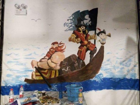 墙绘海盗
