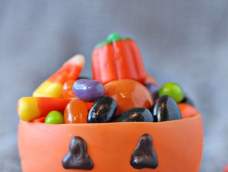 万圣节，是一个关于糖果的节日，用糖果来制作装糖果的杯子，小朋友会不会很喜欢呢！