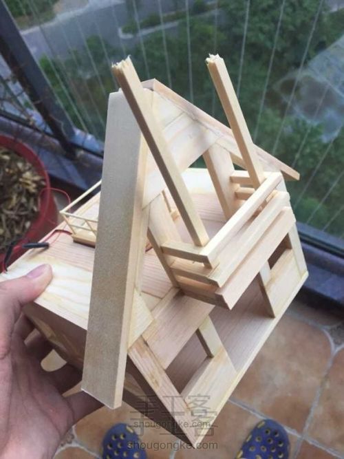 【！】木板+筷子+牙签的小房子。 第39步