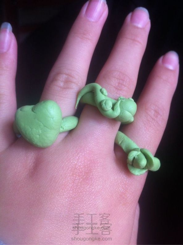 可塑橡皮做的小戒指