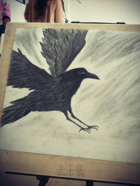 我在学画，这周的乌鸦