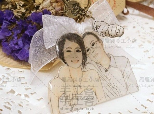 素描彩绘转钥匙链,一份特别的独一无二的礼物!