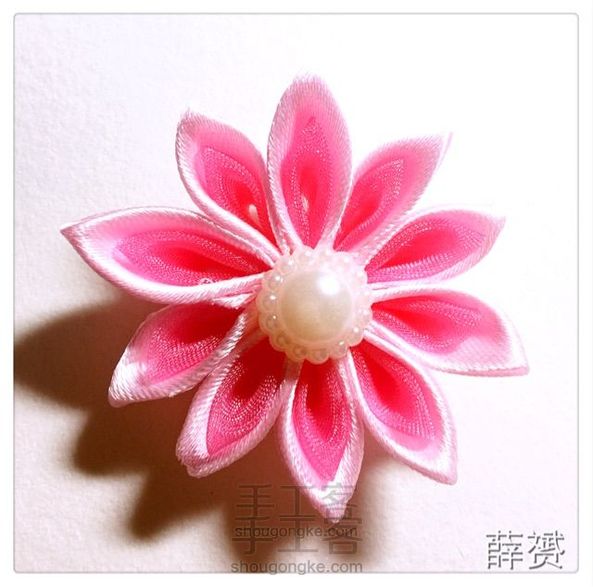 (丝带花系列八)一款丝带花的制作