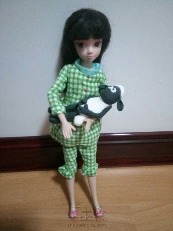 绿色格子冬季家居服✨