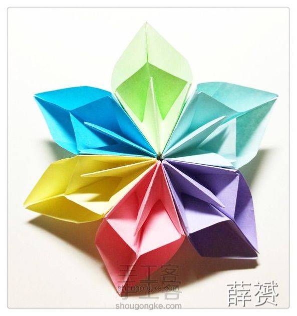 (纸花系列二十一)一款纸花的制作