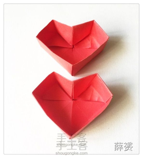 （纸盒系列三十五）心形盒折法