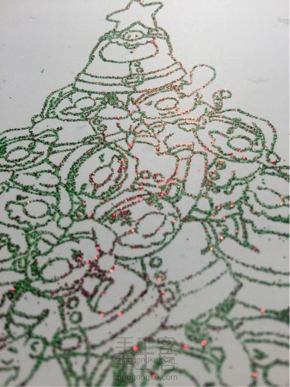 用凸粉做张可爱的圣诞卡片