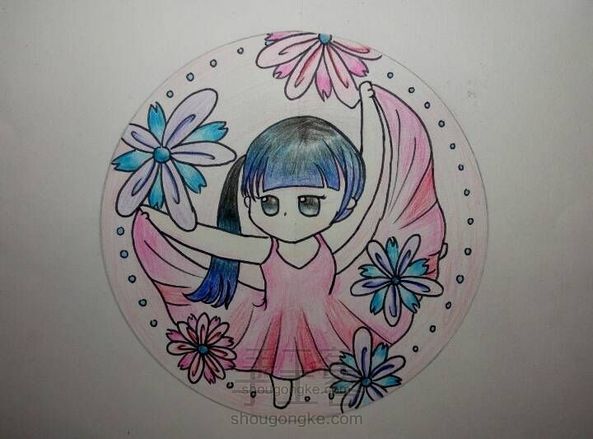 手绘扇面(其实是漫画)