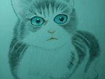 手绘彩铅猫猫