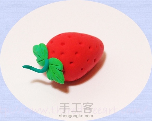 可爱的小草莓-三分钟完成(超轻粘土)