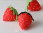 可爱手工小草莓布艺