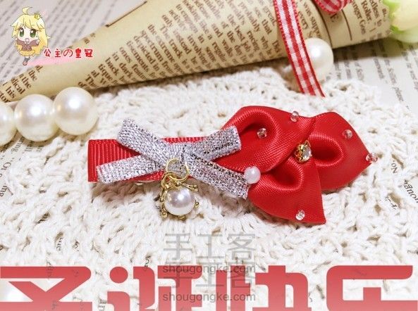 【公主手作】圣诞节风格女生发夹新鲜出炉!【成品可购】