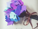 不织布花束②——紫罗兰