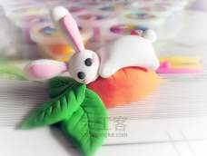 【公主手作】超轻粘土DIY可爱小白兔与胡萝卜