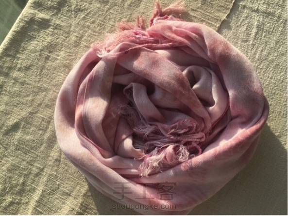 传统草木扎染--天丝围巾