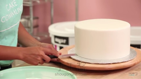 溪太太烘焙教程——翻糖蛋糕体