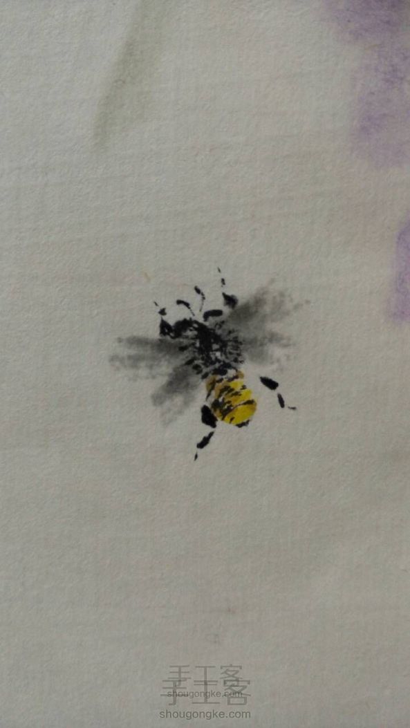 中国画蜜蜂的一种画法