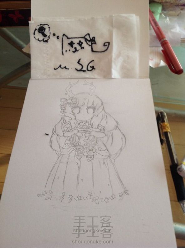 「喵酱教你画漫画」之s君(one,铅笔稿)