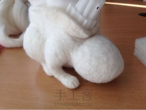 羊毛毡仿真兔子包 第9步