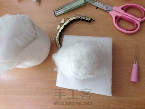 羊毛毡仿真兔子包 第6步