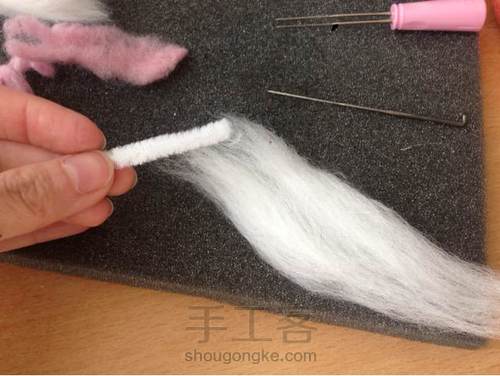 羊毛毡仿真兔子包 第17步