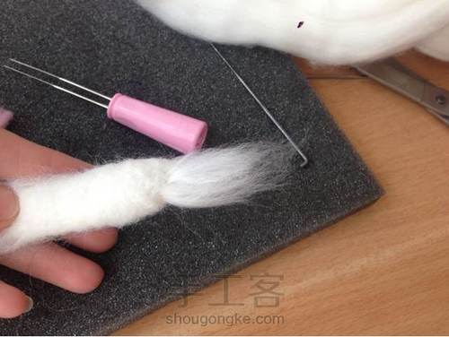 羊毛毡仿真兔子包 第18步