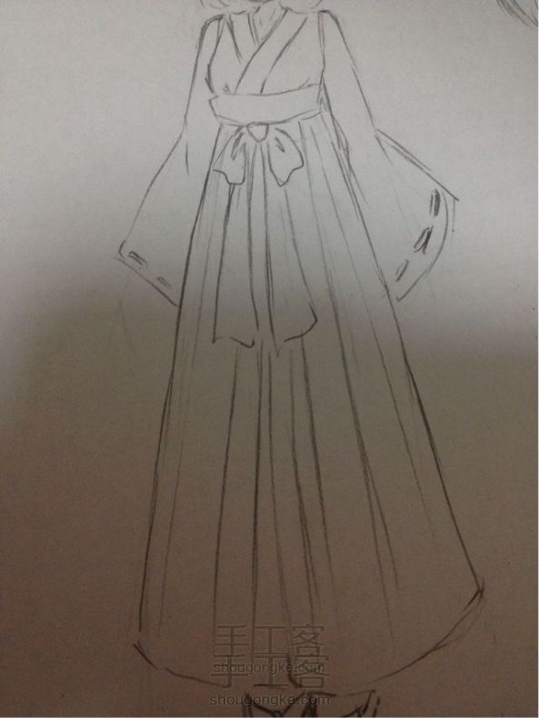 日式巫女服的绘制(●°u°●)​