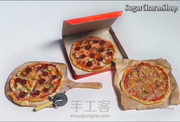 软陶迷你仿真Pizza（转）