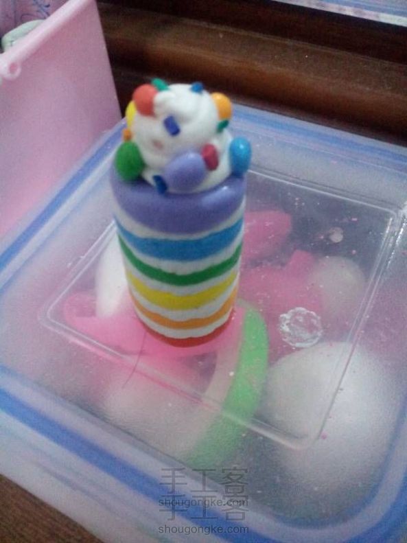 粘土彩虹蛋糕