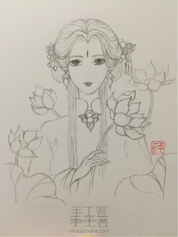 一个古典美女