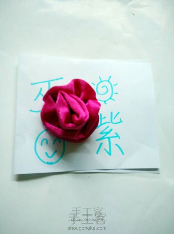 手残党最适用的小布花缝制也可做玫瑰花