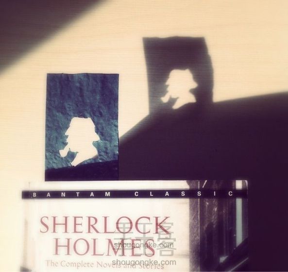 Sherlock Holmes镂空书签 兼橡皮章