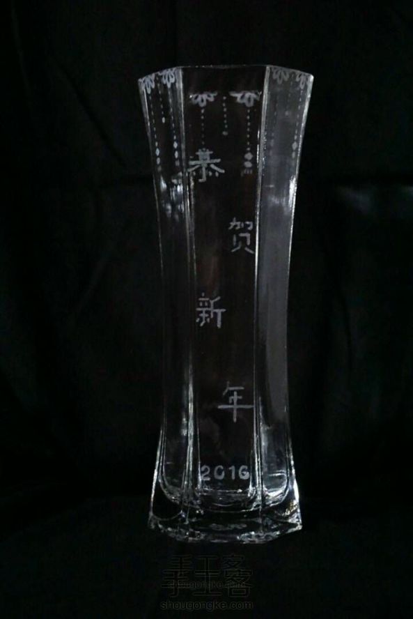 2016玻璃新年花瓶