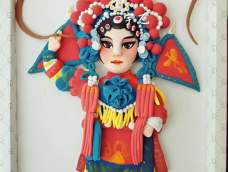 穆桂英挂帅黏土娃娃，