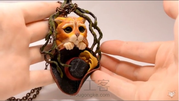 (转)超厉害穿靴子的猫软陶教程!
